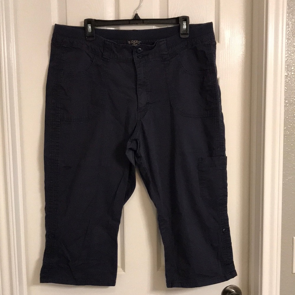 Blue Riders by Lee Roll Up Capris